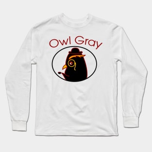 Owl with black tea Long Sleeve T-Shirt